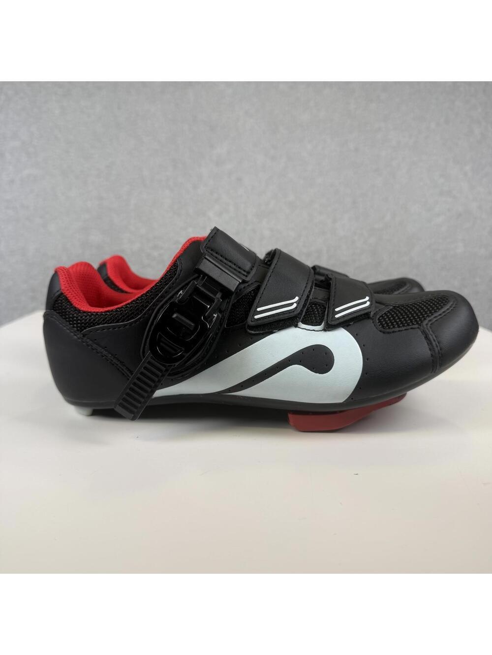 Peloton PL-SH-02 Womens Size 39 (US 8) Cycling Shoes Spin Bike Black White Red